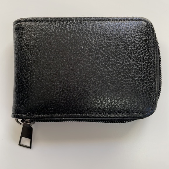 LITCHI EMBOSSED MENS BLACK CARD HOLDER/WALLET - Picture 4 of 6